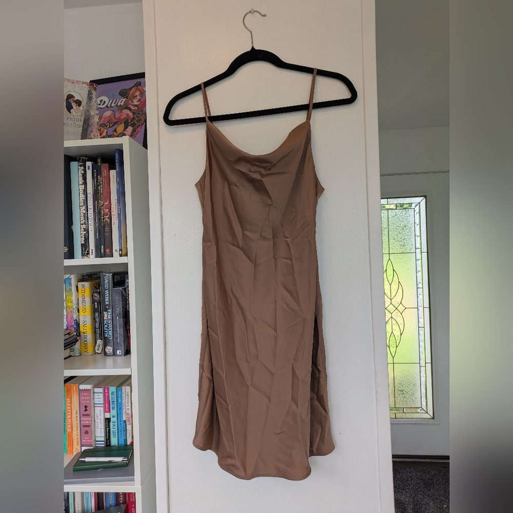 Urban Outfitters Satin Cowl Neck Mini Dress Small Petite